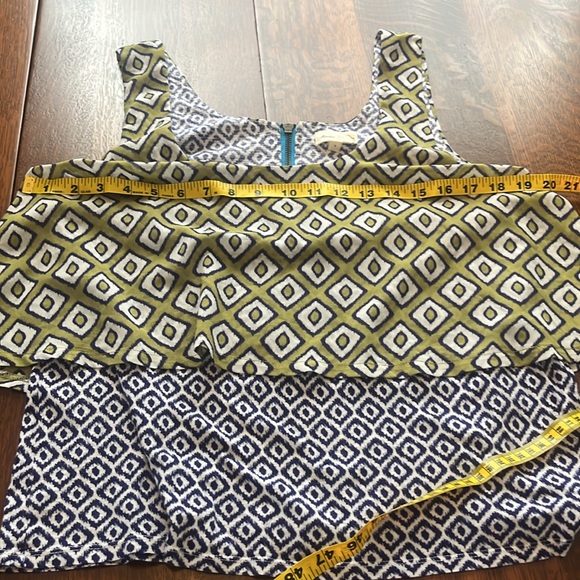 Anthropologie "Throughway" green tiered Ruffle layer tank. Sz Medium. - Picture 8 of 8